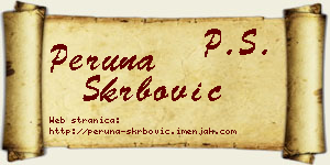 Peruna Škrbović vizit kartica